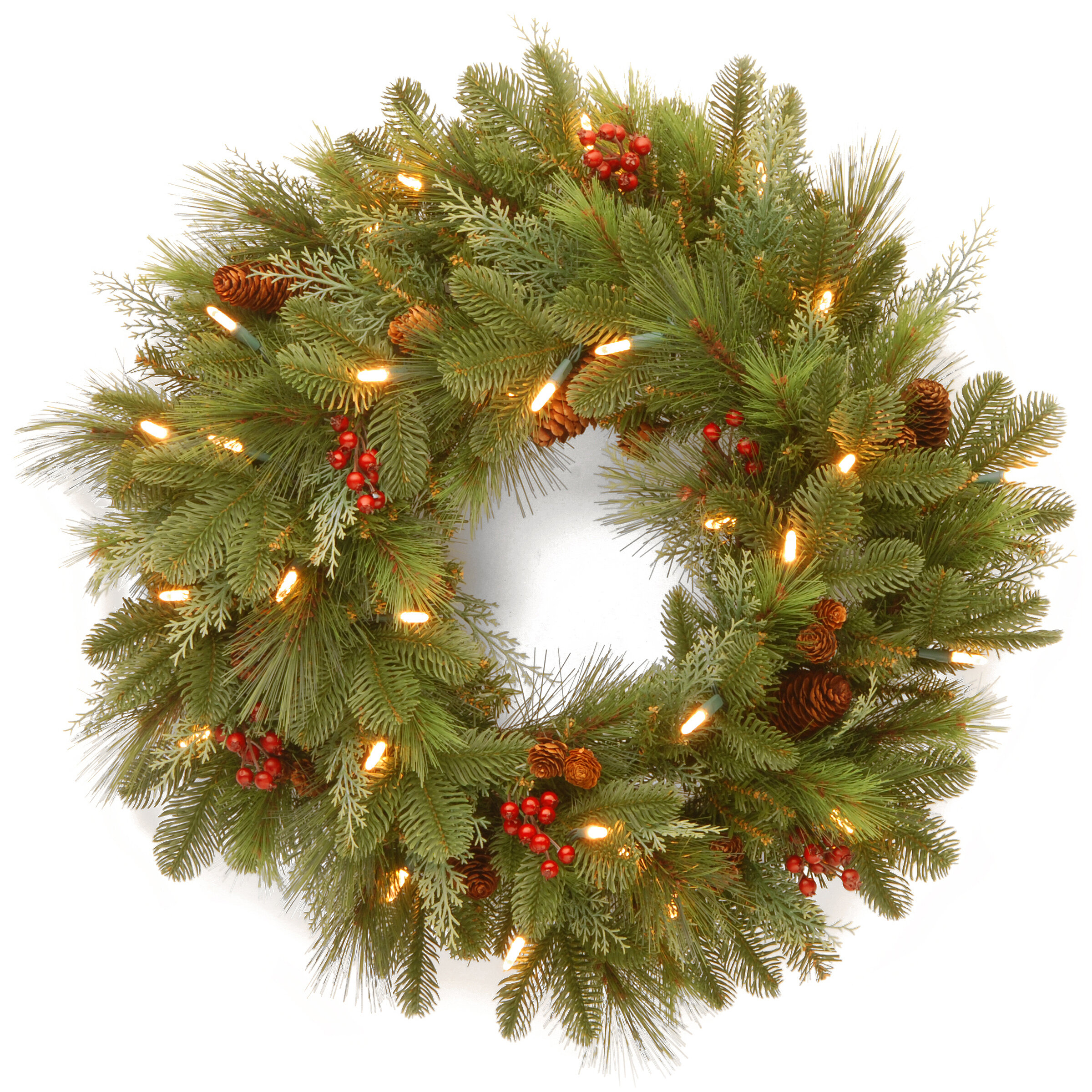 cordless pre lit wreaths