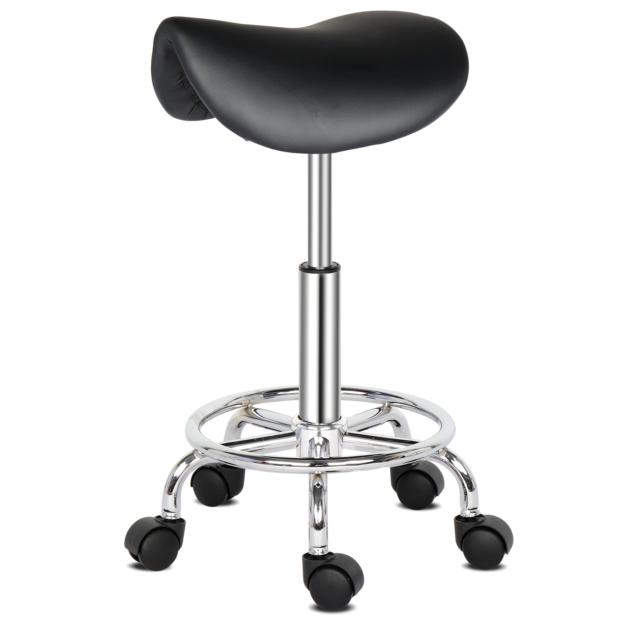 Wrought Studio Beitris Swivel Adjustable Height Bar Stool | Wayfair