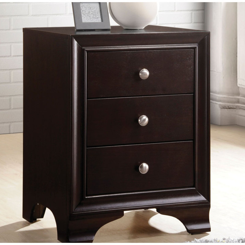Alcott Hill Ivor 3 Drawer Nightstand Wayfair