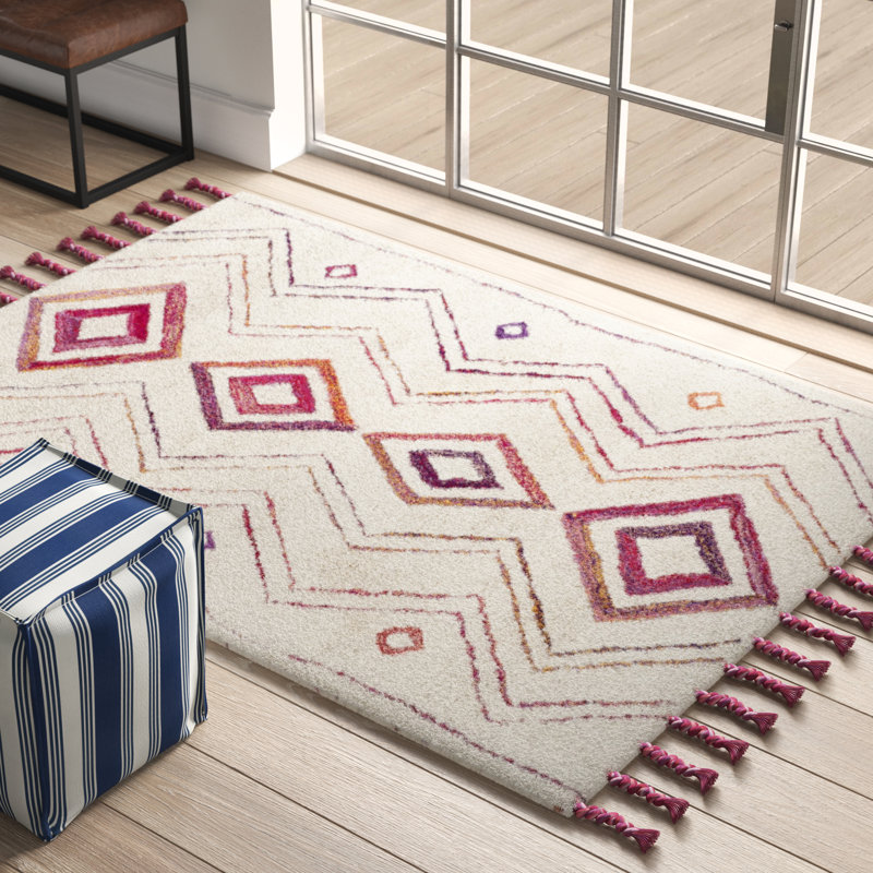 Mistana Lockheart Hand Tufted Wool Beige Red Area Rug Reviews Wayfair