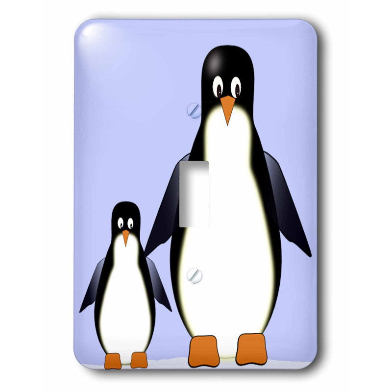 3drose Mama And Baby Penguin Cartoon Toggle Light Switch Wayfair