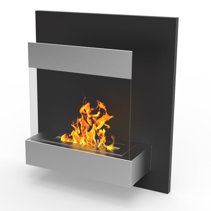 Ebern Designs Esparza Ventless Wall Mounted Bio Ethanol Fireplace