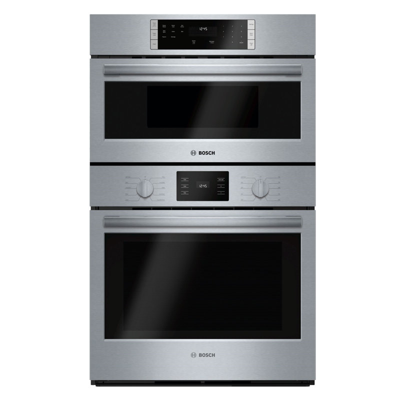 Bosch 500 Series 30 Self Cleaning Convection Electric Wall Oven With Built In Microwave Reviews Wayfair Bosch 500 Series 30 Self Cleaning