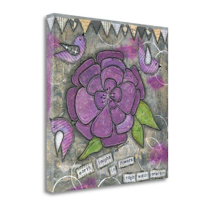 Latitude Run Earth Laughs Acrylic Painting Print On Wrapped