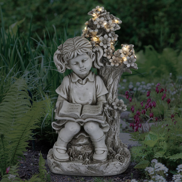 Girl Reading Garden Statue Wayfair
