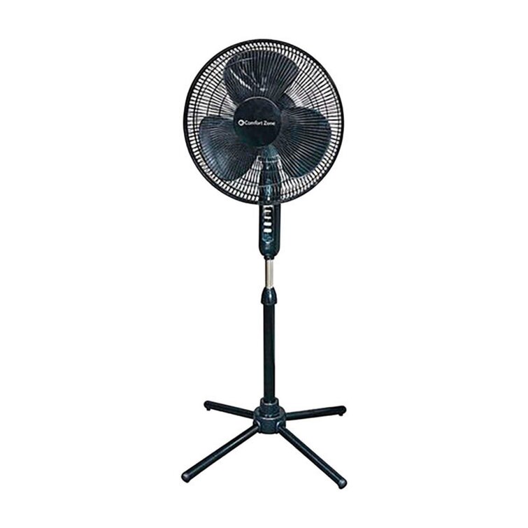 16" Oscillating Pedestal Stand 3-Speed Fan Adjustable Home Improvement Black 