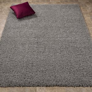 Maywood Ultimate Shaggy Gray Solid Area Rug