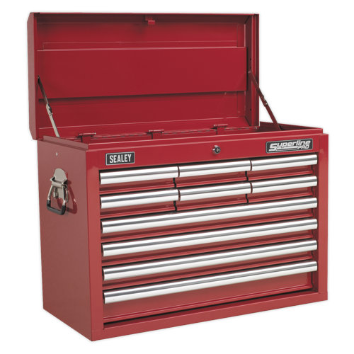Sealey AP33109 Topchest 10 Drawer with Ball Bearing Slides - Red
