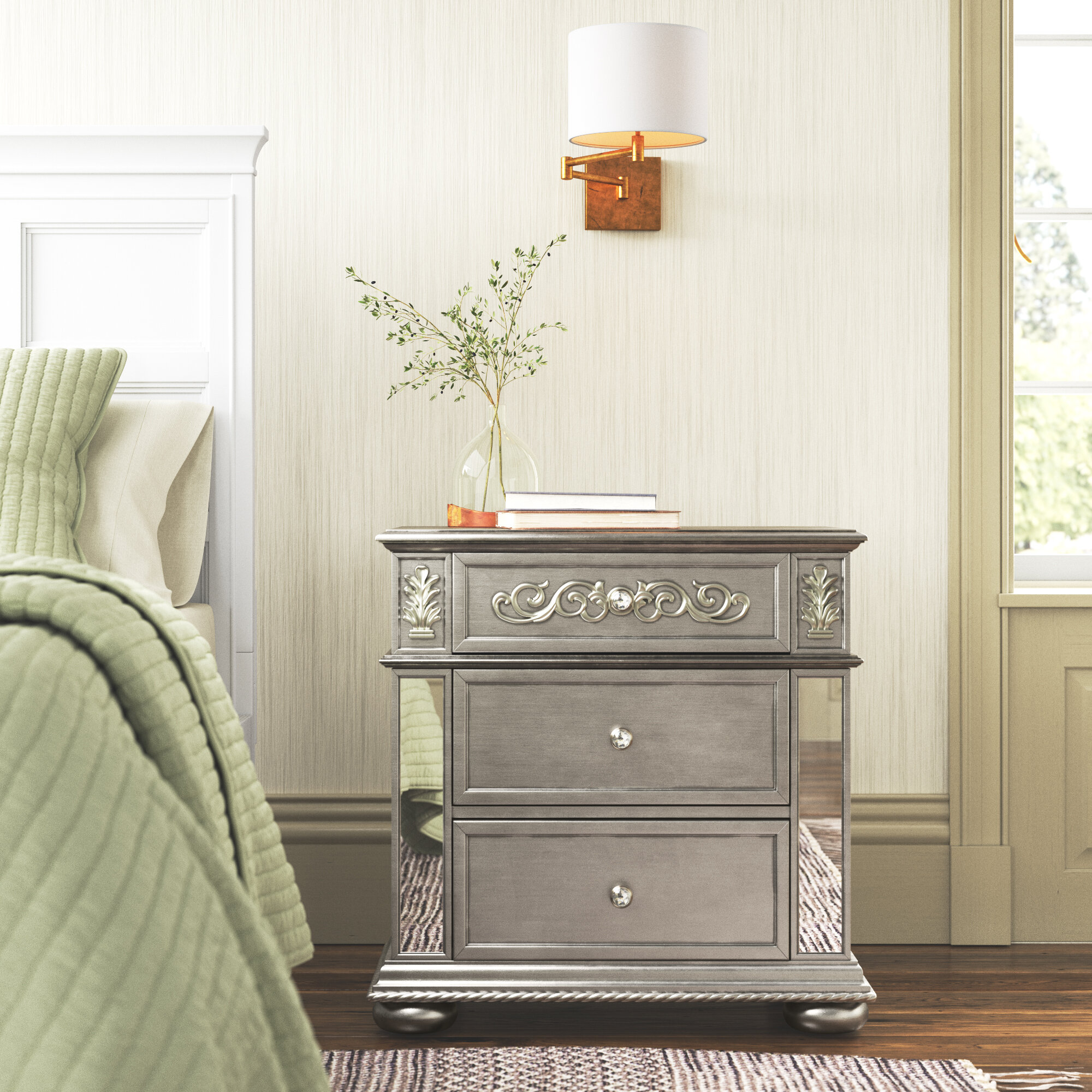 glam nightstand