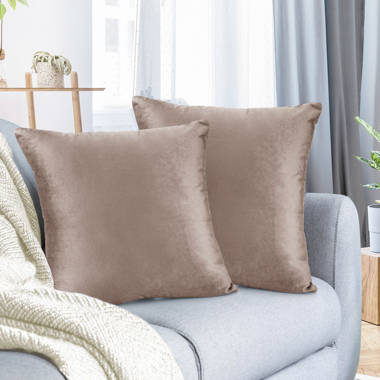 16" 18" 20" 22" 24" Large Velvet Plain Cushion Cover Pillow Case Home Sofa Decor 