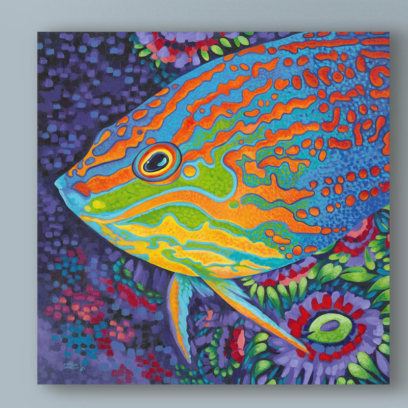 Bay Isle Home Brilliant Tropical Fish I Acrylic Painting Print