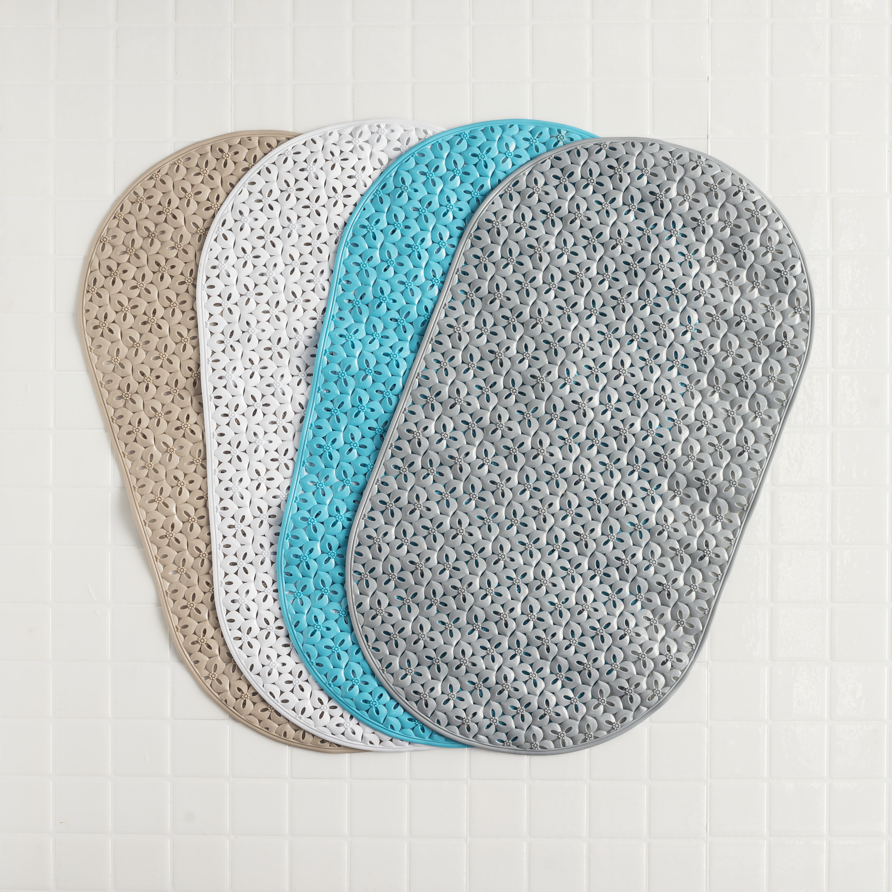 round shower mat