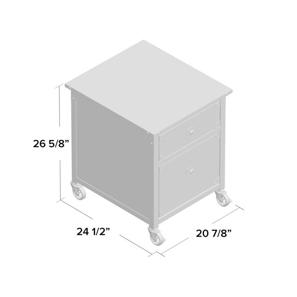 Williston Forge Rushton 2 Drawer Mobile Vertical Filing Cabinet Reviews Wayfair