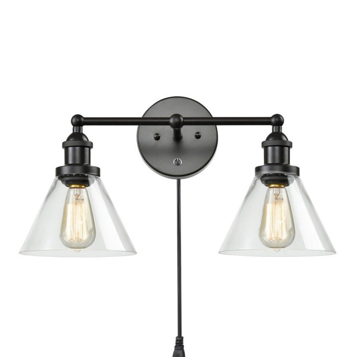 Neymar 2 Light Plug In Armed Wall Sconce Neymar 2 Light Plug In Armed Wall Sconce