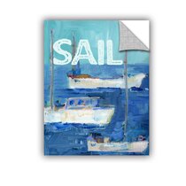 Sail Boat Sailing Ocean Wall Sticker WS-19354