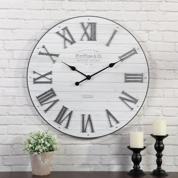 Oversized Engstrom Shiplap 27'' Wall Clock