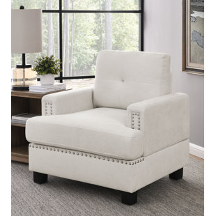 gray chair with studs