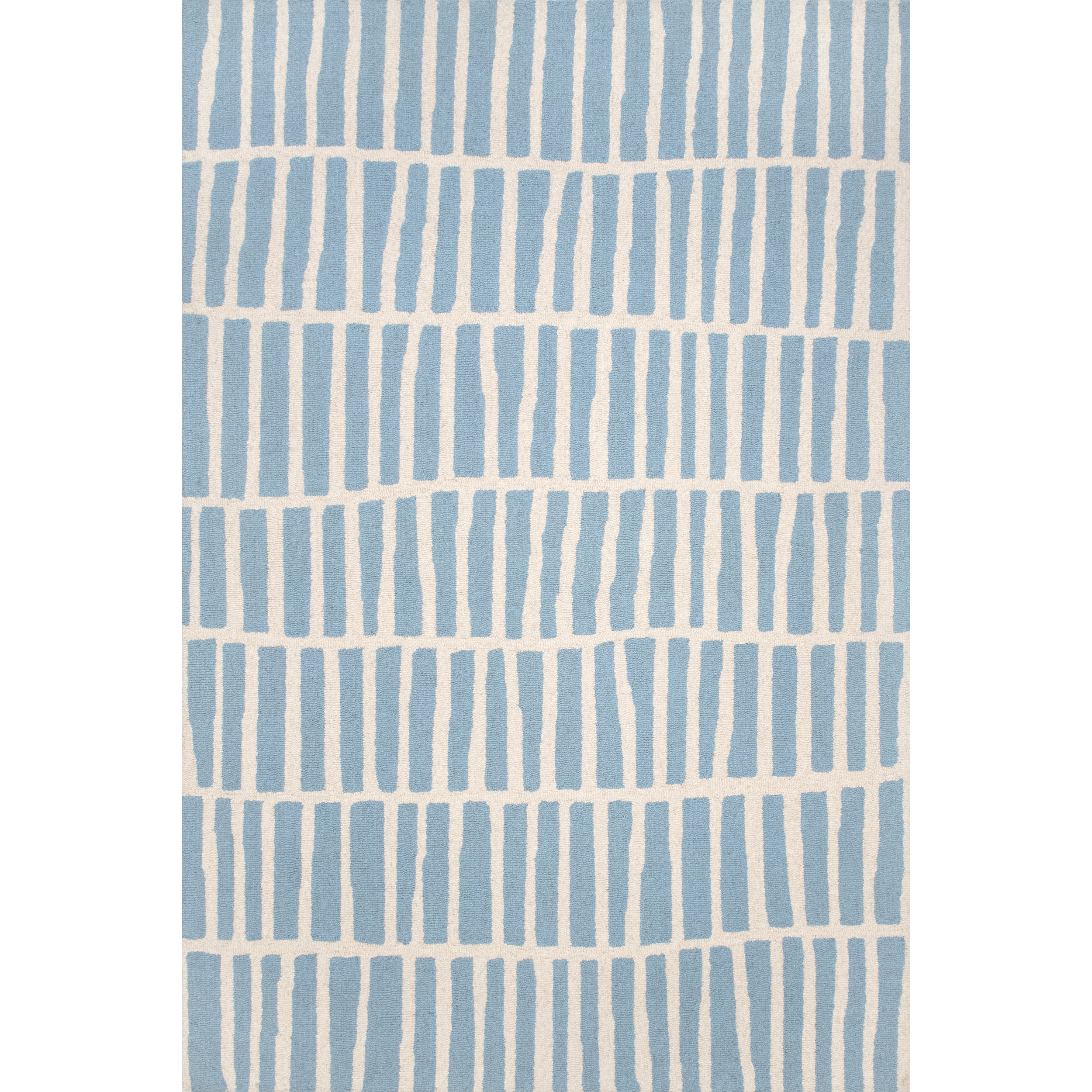 Corrigan Studio® Launceston Handmade Tufted Wool Blue/Ivory Area Rug