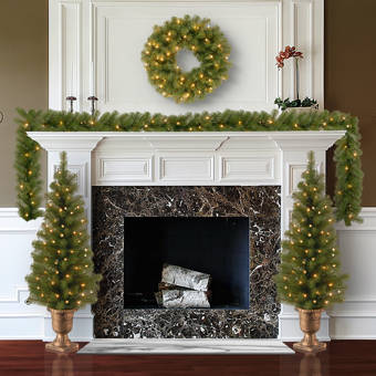 4 Piece Christmas Decorating 4 Green Artificial Christmas Tree