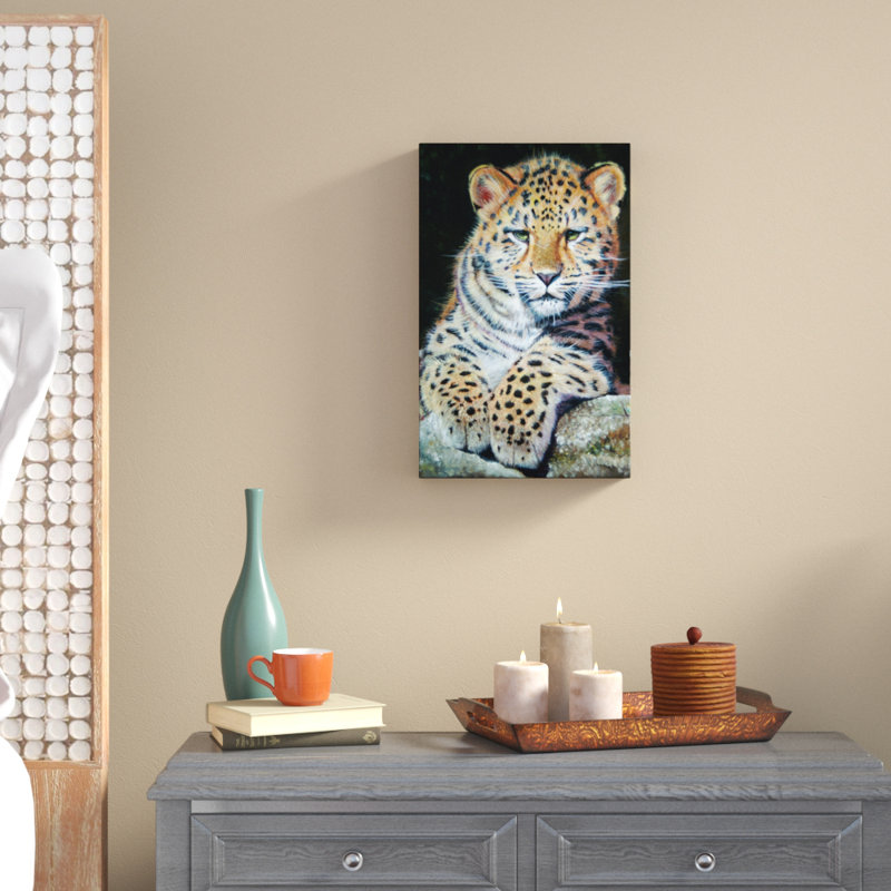 World Menagerie Amur Leopard Cub 2 Acrylic Painting Print On