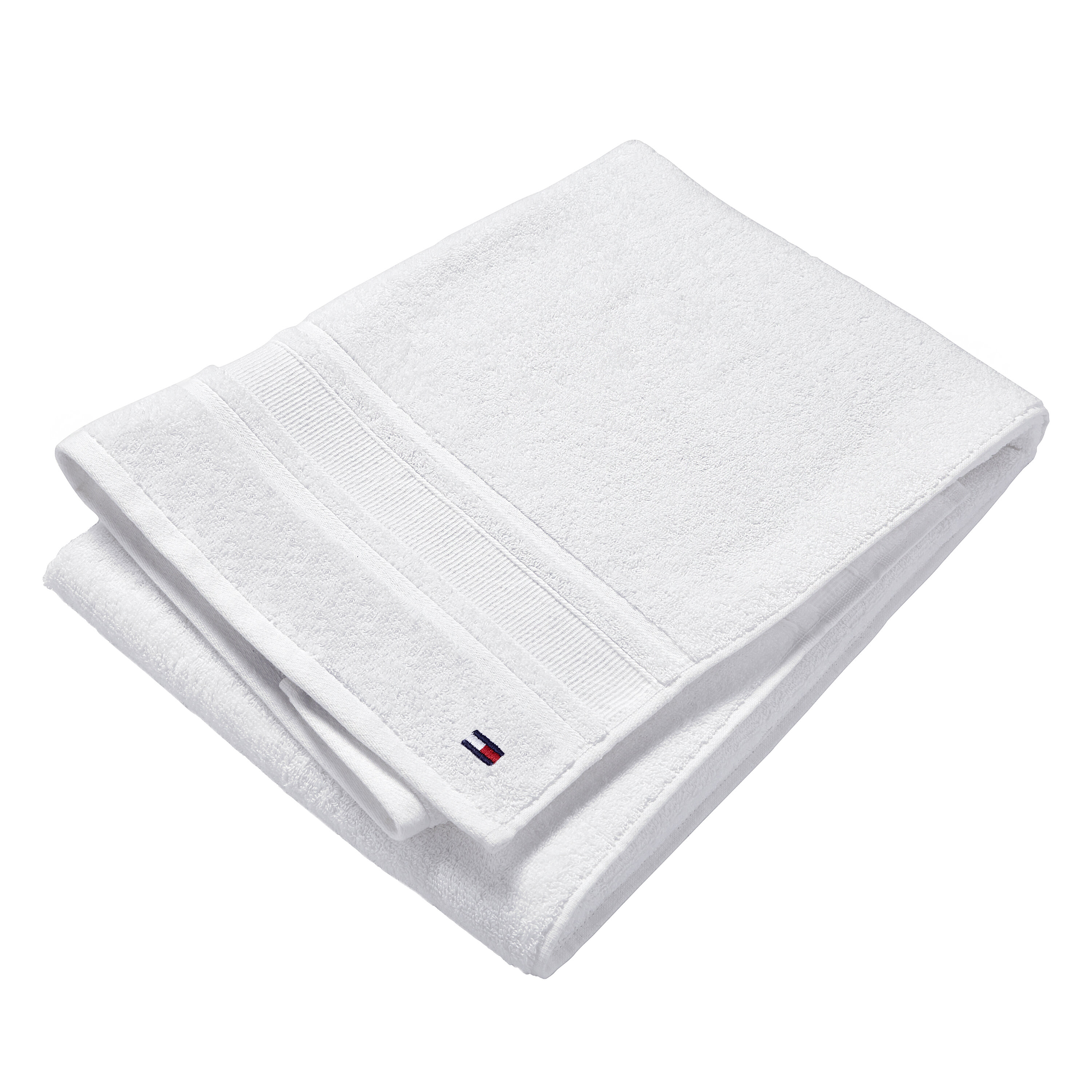 Tommy Hilfiger 3pc Bathroom Towels Set ivory 