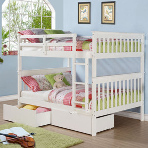 Mission Full over Full Bunk Bed with Storage by Donco Kids