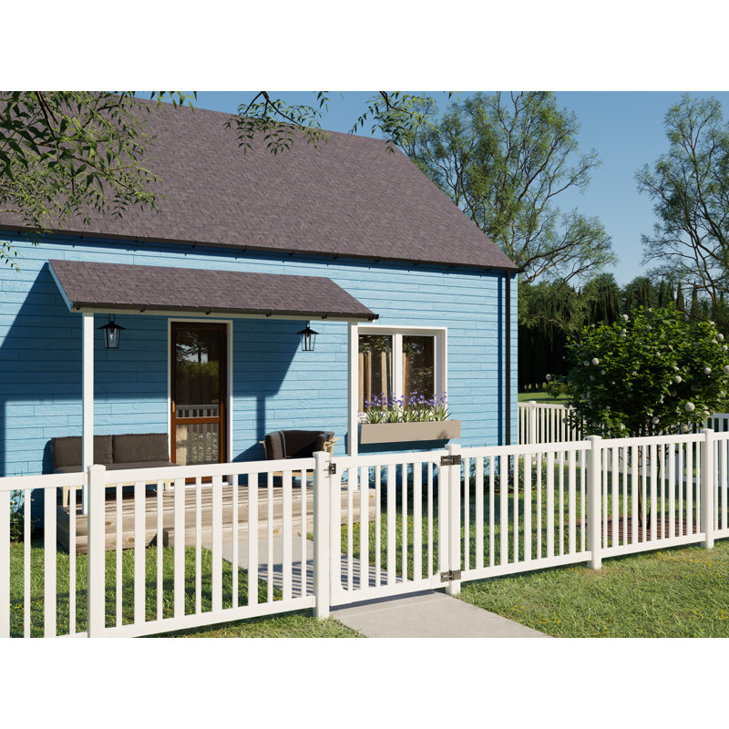 Wam Bam No Dig Fence 4 Ft H X 4 Ft W Sturbridge Vinyl Yard And Pool Gate With Hardware Reviews Wayfair