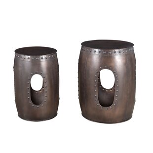 Lindholm Iron Drum Nesting Tables by 17 Stories