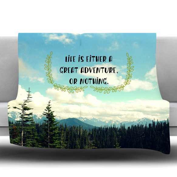 Kess InHouse Robin Dickinson Going to The Mountains Green Blue 26 x 26 Square Floor Pillow