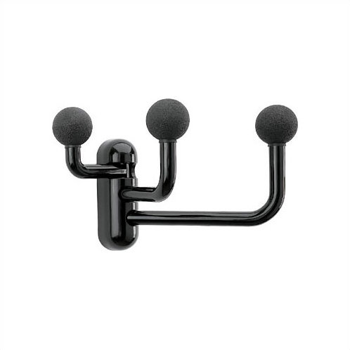 Peter Pepper 10'' Wide 3 - Hook Wall Mounted Coat Rack in Black | Wayfair