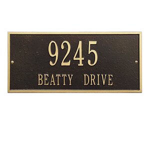 Hartford 2-Line Wall Address Plaque