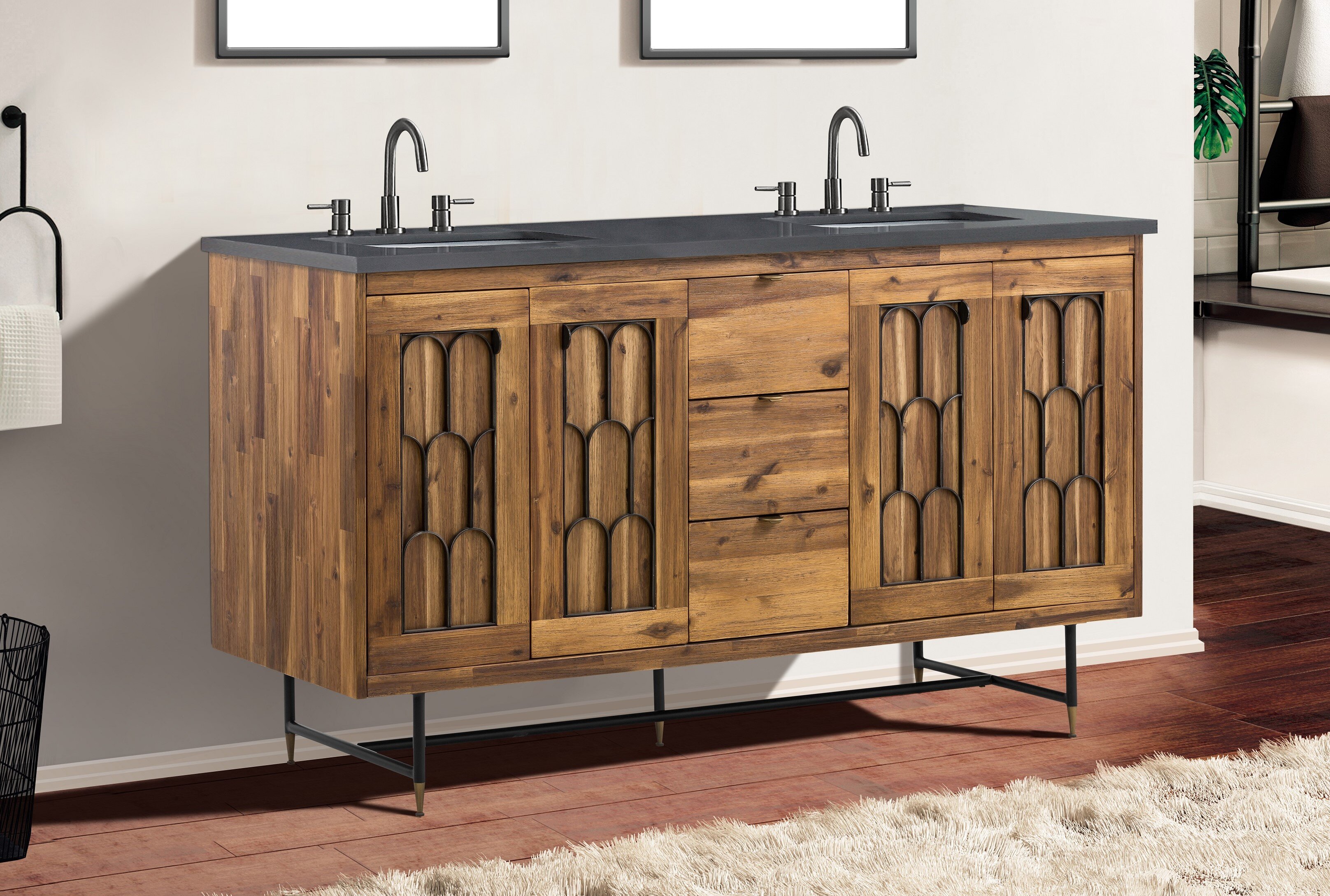 Mercury Row Bolan 61 Double Bathroom Vanity Set Wayfair