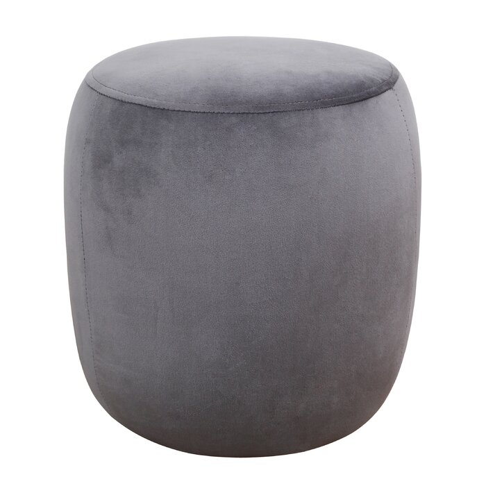 Cecillia 13.4" Velvet Round Pouf Ottoman & Reviews