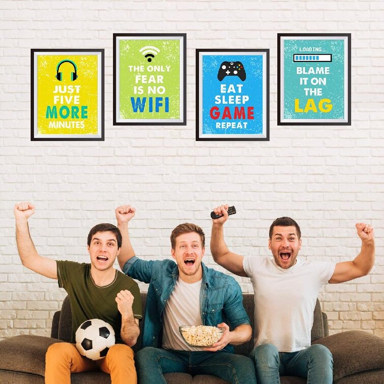 Gaming Minimalist Art Canvas Prints Poster Painting Boys Room Decorative 