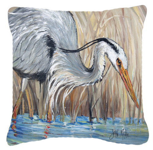 blue heron pillow