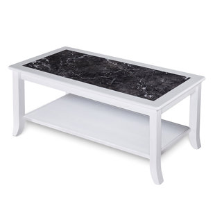 Folkerts Natural Marble Top Coffee Table by Red Barrel Studio Great price