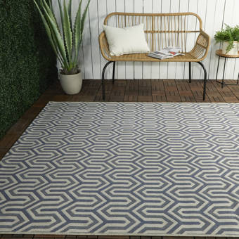 Wrought Studio Partlow Abstract Aqua Black Area Rug Reviews Wayfair