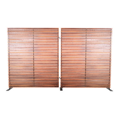 Auden 119 W X 72 H 2 Panel Solid Wood Room Divider Allmodern