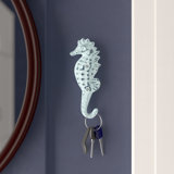 Cast Brass Seahorse Front Mount Coat Hook jacket rack hat clothes