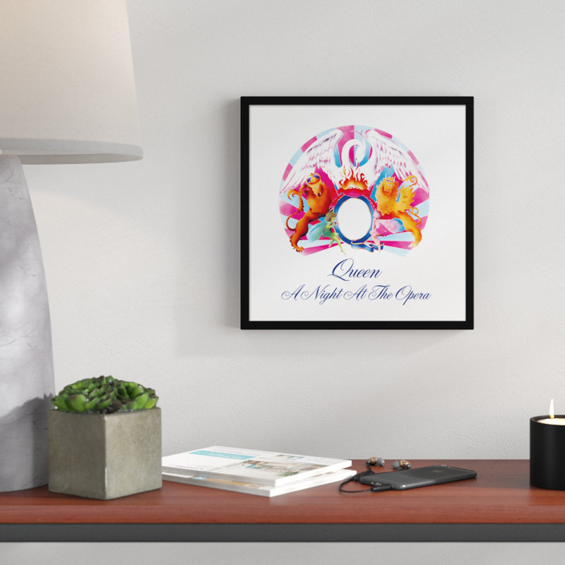 East Urban Home Queen A Night At The Opera Album Cover Framed Wall Art Wayfair Co Uk