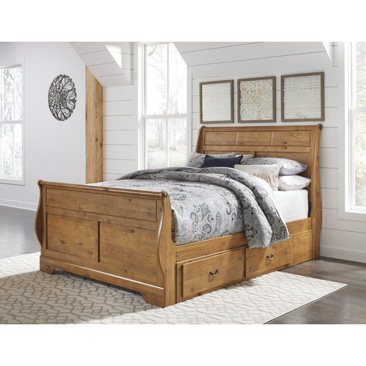 August Grove® Solid Wood Storage Standard Bed | Wayfair