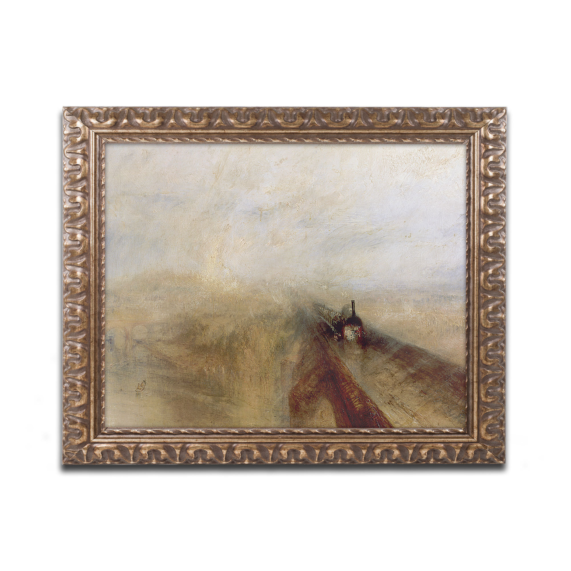Trademark Art Rain Steam And Speed Framed Painting Print On Canvas Wayfair
