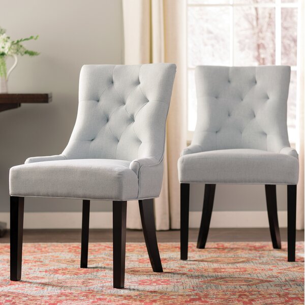 Grandview Upholstered Dining Chairs Set Of 2 Upholstery Type Fabric Light Sky B000912054 524436198 Tradewins Furniture