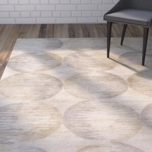 Democritus Hand-Tufted Taupe/Gray Area Rug