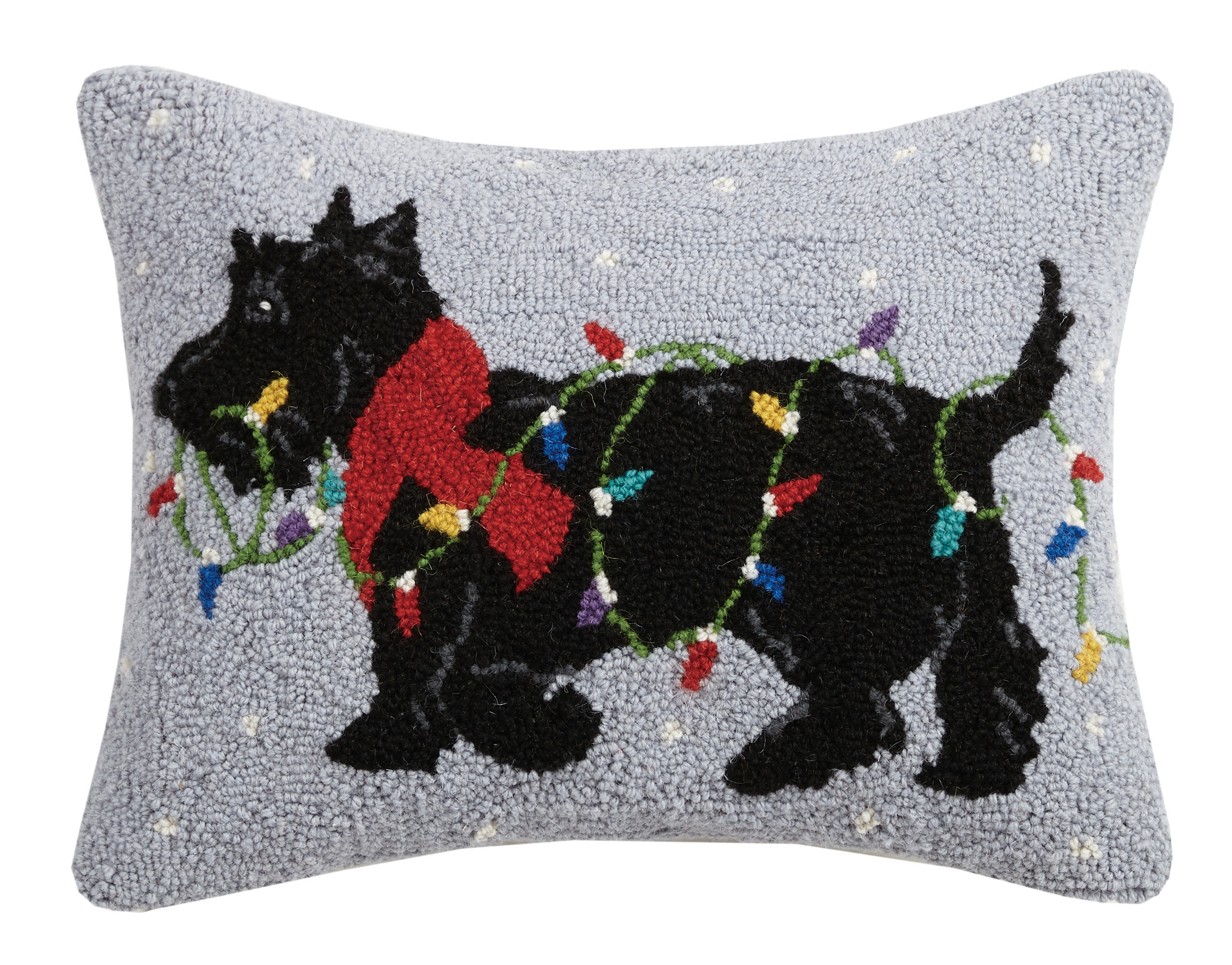 The Holiday Aisle Fortson Scottie With Christmas Lights Hook Wool