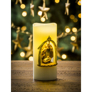 wholesale battery operated led wax holy family pillar unscented flameless candle - Christmas Decorations Battery Operated Candles wholesale battery operated led wax holy family pillar unscented flameless candle - Christmas Decorations Battery Operated Candles