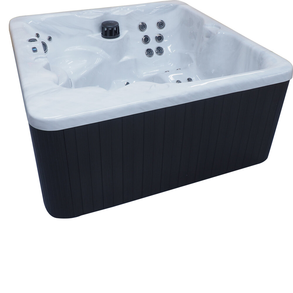 QCA Spas Star Light 8 Person 60 Jet Spa in Silver Marble