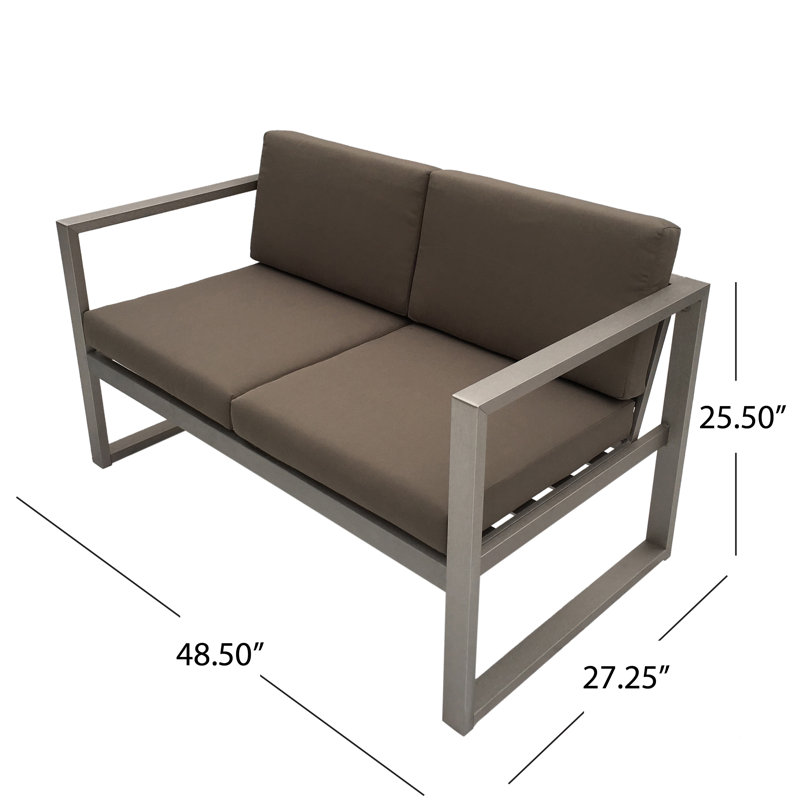 Moore Outdoor 4 Piece Sofa Set With Cushions Reviews Allmodern