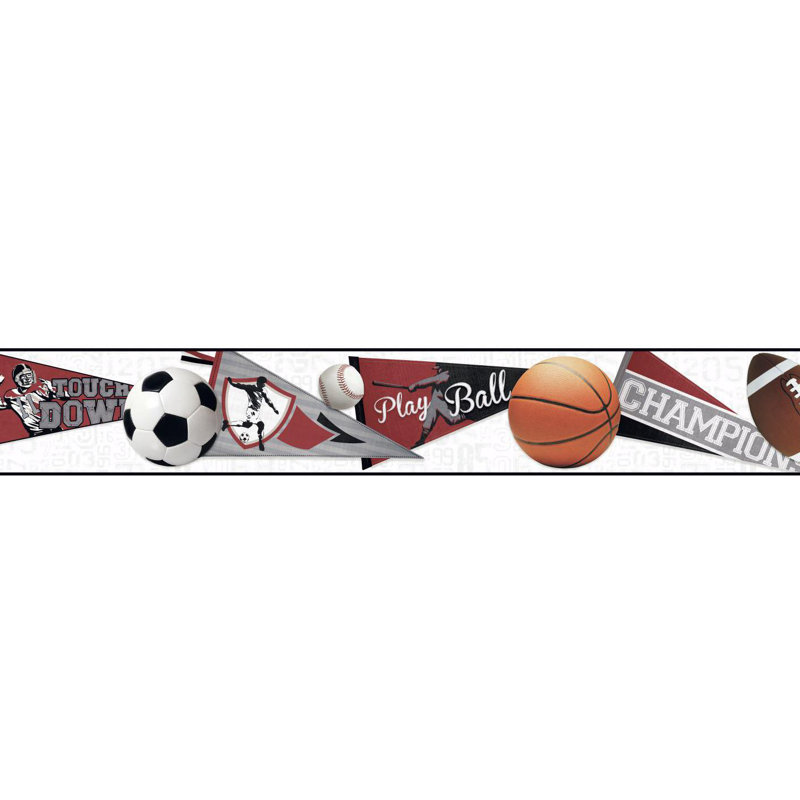 York Wallcoverings Cool Sport Balls 15 L X 9 W Wallpaper Border