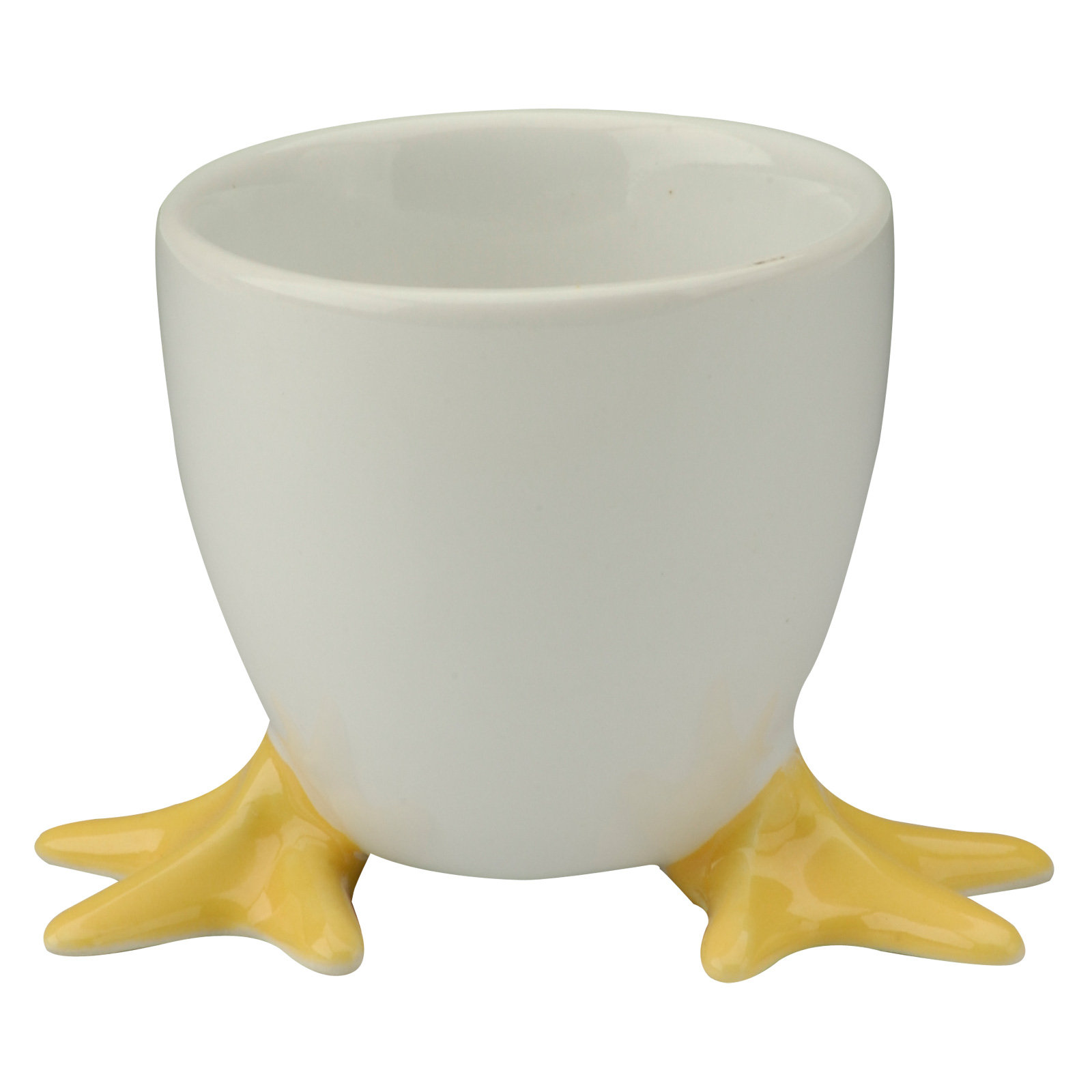 4tlg Set Eierbecher weiß Porzellan Frühstück Eier Becher Halter Keramik Ostern